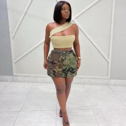 Women's Summer Camo Pocket Tassel Hollow Trendy Skirt -Women Fashion Shop 23cc1b2ebe35ecd3