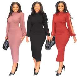 Chic Elegant Style Solid Color Cutout Long Sleeve Slim Fit Women'S Sheath Dress 19 Chic Elegant Style Solid Color Cutout Long Sleeve Slim Fit Women'S Sheath Dress -Women Fashion Shop 240c36b3b297e867