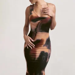 Women's Summer Chic Elegant Print Slim High Waist Fishtail Long Dress -Women Fashion Shop 2488d12f3bea40c8