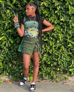 Women's Summer Irregular Multi Pocket Cargo Shorts Loose Zipper Denim Pants -Women Fashion Shop 25b63c78a0894416