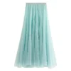 Spring Swing Puffy High Waist Slim Mesh A-line Long Skirt 2 Spring Swing Puffy High Waist Slim Mesh A-line Long Skirt -Women Fashion Shop 25bbe30d1e243e40