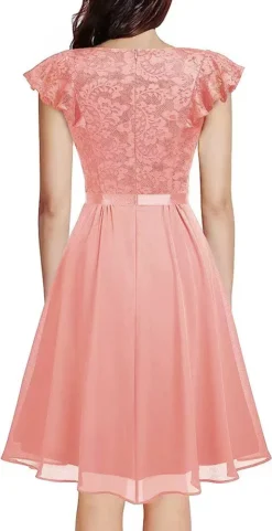 Women Lace Cutout Chiffon Dress -Women Fashion Shop 26a82940adc18fae