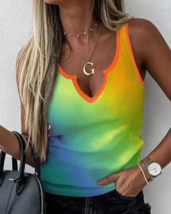 Women's Summer Contrast Sleeveless Casual Tank Top 22 Women's Summer Contrast Sleeveless Casual Tank Top -Women Fashion Shop 278a6ef9455e9015