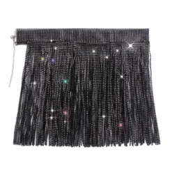Sexy Black Bling Bling Rhinestone Fringe Tassels Night Club Skirt 22 Sexy Black Bling Bling Rhinestone Fringe Tassels Night Club Skirt -Women Fashion Shop 27962d457d279d15