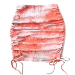 Women's Knitted Skirt Rib Drawstring Sexy Tie Dye Slim Skirt -Women Fashion Shop 2877334cbe3ca7b3