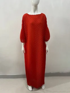 Plus Size Women Pleated Loose Maxi Dress -Women Fashion Shop 28d3cda3efce47ed