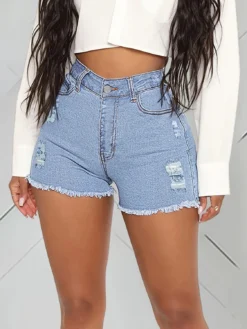 Womens Clothing Trend Ripped Women'S Denim Shorts 13 Womens Clothing Trend Ripped Women'S Denim Shorts -Women Fashion Shop 2a31a5fd317294e3