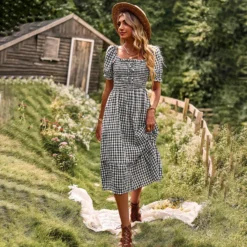 Women Holidays Off Shoulder Plaid Dress 28 Women Holidays Off Shoulder Plaid Dress -Women Fashion Shop 2acd843710a68c3a