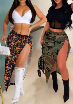 Women Camouflage Denim Skirt -Women Fashion Shop 2ae31f83007305af
