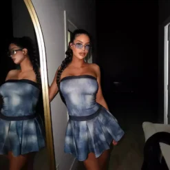 Summer Women Tie-dye Print Strapless Dress 17 Summer Women Tie-dye Print Strapless Dress -Women Fashion Shop 2af0bd673c9e4c7d