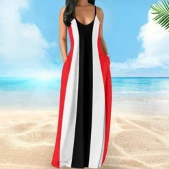 Women's Bohemian Strap Dress Digital Print Holidays Sexy Maxi Dress -Women Fashion Shop 2b8033c190213b96
