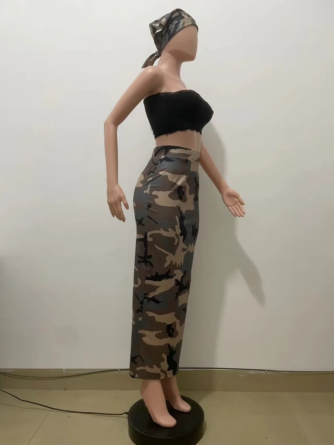 Women Camouflage Slit Skirt 7 Women Camouflage Slit Skirt - Image 5