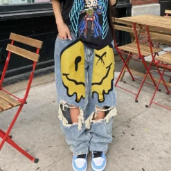 Trendy Loose Wide-Leg Pantsirregular Ripped Shorts -Women Fashion Shop 2c4d0a0cfdc00040