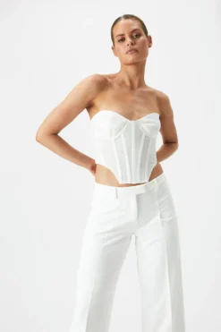 Women Sexy Mesh Fishbone Strapless Crop Top -Women Fashion Shop 2c562be66ba476ac