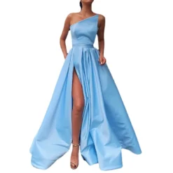 Women One Shoulder Strapless Sexy Slit Dress 23 Women One Shoulder Strapless Sexy Slit Dress -Women Fashion Shop 2eaa4b37a933d7ec