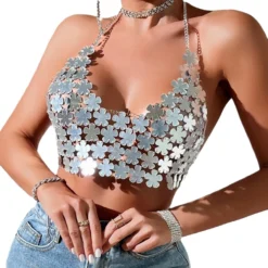 Women's Strap Floral Vest Sexy Crop Top Short Camisole -Women Fashion Shop 2ed68fef7d03f193