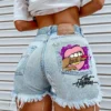 Women's Print Fashion Ripped Denim Shorts 2 Women's Print Fashion Ripped Denim Shorts -Women Fashion Shop 2f1403026467aba5