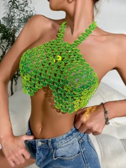 Women Sexy Backless Halter Neck Heart Print Top -Women Fashion Shop 2f6feaaeab9a814a