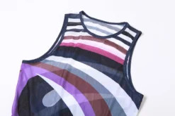 Women's Summer Fashion Digital Printing Sleeveless Mesh Slim Dress -Women Fashion Shop 2fc1ed6c2417e504