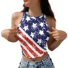 Summer American Flag Print Sleeveless Tank Top -Women Fashion Shop 2fdb436b5b855f93