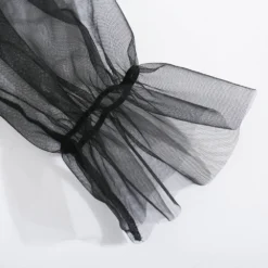 Spring Sexy See-Through Mesh Long Sleeve Double Breasted Slim Waist Chic Women Blazer Dress -Women Fashion Shop 30b2ab1bd7c01d43