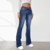 Spring Trendy Jeans Women's Washed Slim Fit Bootcut Denim Pants -Women Fashion Shop 30d14562fa3717f6