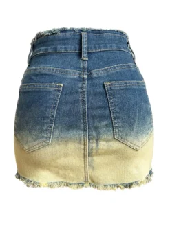 Women's Distressed Sexy Zipper Stretch Denim Skirt -Women Fashion Shop 30f3f76d65318d75