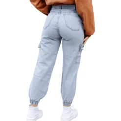 Women's Slim Fit Multi-Pocket Denim Cargo Pants 29 Women's Slim Fit Multi-Pocket Denim Cargo Pants -Women Fashion Shop 3159a543a8792ffb