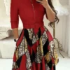 Women's Fashion Chic Long Sleeve Dress With Belt -Women Fashion Shop 317df26800a22727