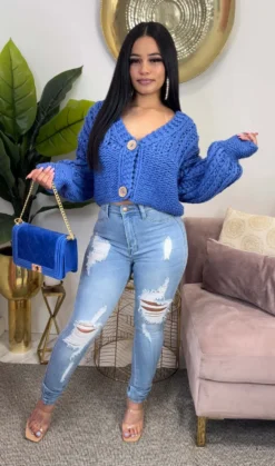 Women Sexy Ripped Stretch Denim Straight Leg Pants -Women Fashion Shop 319abd2e63e695b5