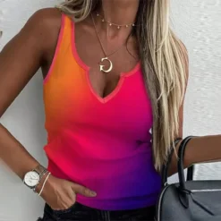 Women's Summer Contrast Sleeveless Casual Tank Top 17 Women's Summer Contrast Sleeveless Casual Tank Top -Women Fashion Shop 321b6606a864ce31