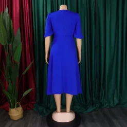 Women's Summer Chic Elegant Solid Plus Size Dress -Women Fashion Shop 32d8f94fc2cad151