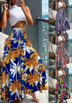 Summer Fashion High Waist Printed Women's Long Skirts 35 Summer Fashion High Waist Printed Women's Long Skirts -Women Fashion Shop 33843979cd5ebea9