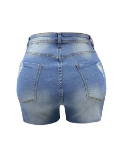 Single Breasted Slim Fit Ripped Women's High Waist Denim Shorts 14 Single Breasted Slim Fit Ripped Women's High Waist Denim Shorts -Women Fashion Shop 34348a4ed7583893