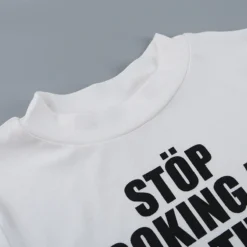 Casual Letter Printed Short Top Women's Summer Crop Slim T-Shirt -Women Fashion Shop 3459615264b38d79