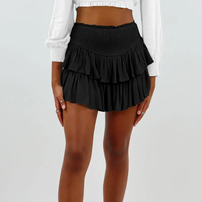 Fashion Plain Women Summer Fashion Pleated Skirt Sexy Ruffle Skirt 14 Fashion Plain Women Summer Fashion Pleated Skirt Sexy Ruffle Skirt - Image 12