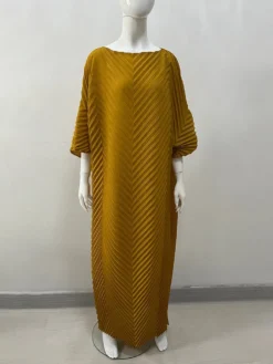 Plus Size Women Pleated Loose Maxi Dress -Women Fashion Shop 35bd0e49af28b9c1