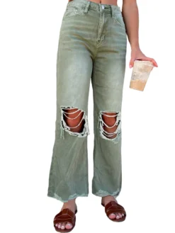 Women Loose Ripped Denim Pants -Women Fashion Shop 36b78e34d9c49ee8