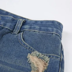 Women American Ripped Washed Loose Denim Straight Pants -Women Fashion Shop 370039bb70bf3d07