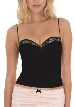 Women Strapless Lace Solid Crop Top -Women Fashion Shop 3854d62e4d08cd9b