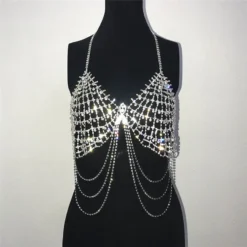 Summer Sexy Nightclub Sparkling Diamond Breast Chain Top -Women Fashion Shop 3890e0f13414f5cf
