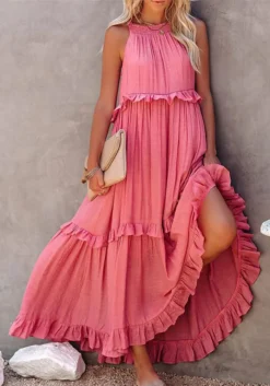 Summer Holidays Ruffle Long Dress Swing Elegant Beach Dress Women 27 Summer Holidays Ruffle Long Dress Swing Elegant Beach Dress Women -Women Fashion Shop 3914adcc57f39186