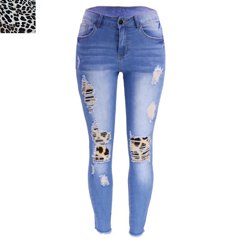 Fall New Fashion Ripped Patch Women Denim Pants Jeans 16 Fall New Fashion Ripped Patch Women Denim Pants Jeans - Image 14