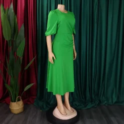 Women's Summer Chic Elegant Solid Plus Size Dress -Women Fashion Shop 3ab3bb71a27d649e