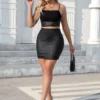 Plus Size Bodycon Skirt Sexy Tight Fitting Pu Leather Skirt 2 Plus Size Bodycon Skirt Sexy Tight Fitting Pu Leather Skirt -Women Fashion Shop 3b911fb159e5648f