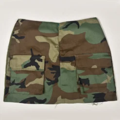 Women Summer Contrast Color Zipper Pocket Camouflage Skirt -Women Fashion Shop 3c02bdc7e848c02a