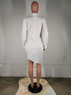 Ladies Solid Deep V Shirt Dress 26 Ladies Solid Deep V Shirt Dress -Women Fashion Shop 3c711a25b74faa58