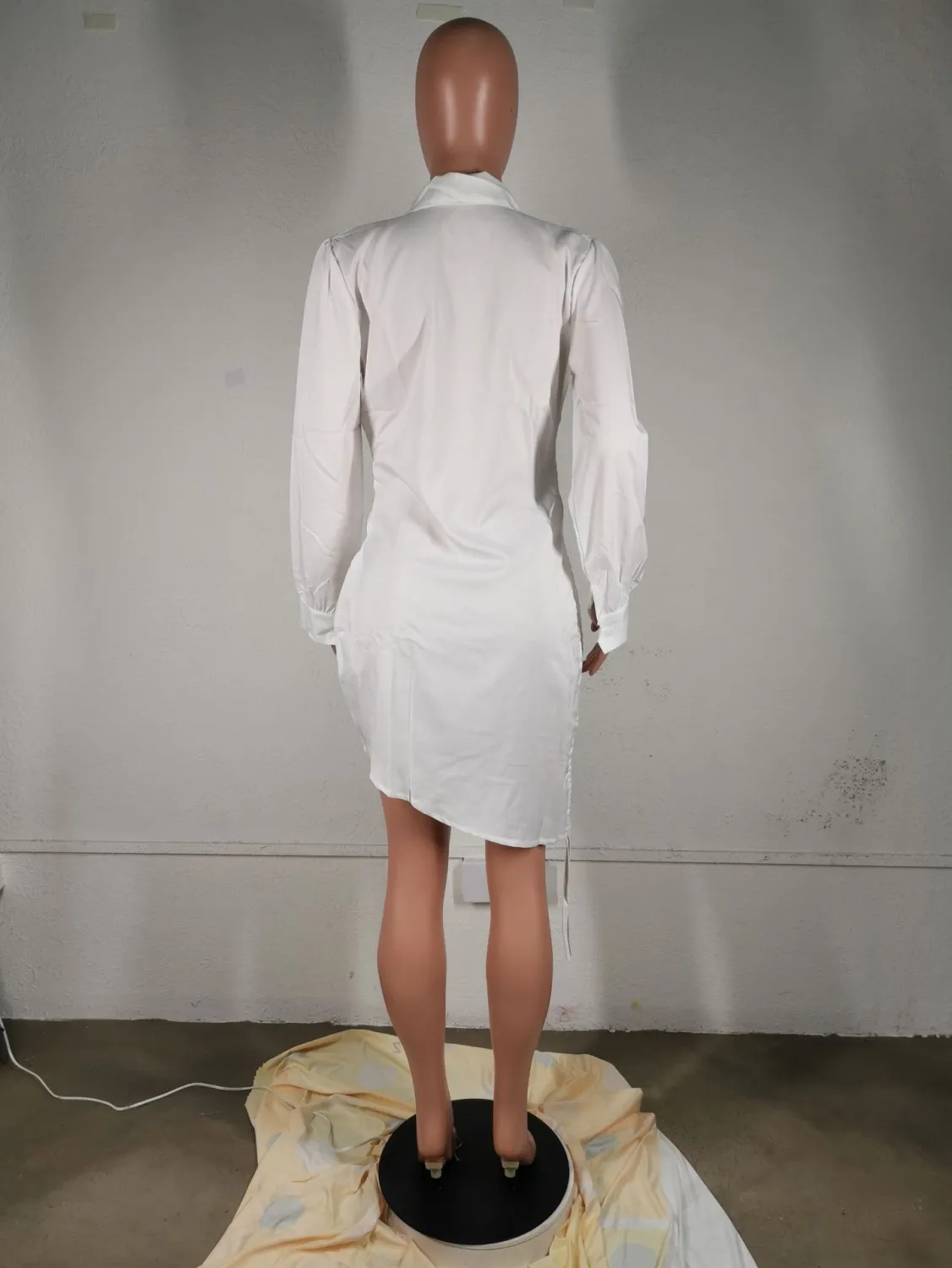 Ladies Solid Deep V Shirt Dress 11 Ladies Solid Deep V Shirt Dress - Image 9