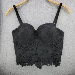 Women Straps Lace Crop Top