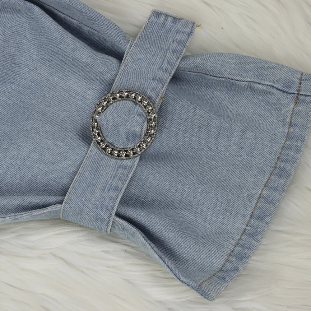 High Waist Belt Denim Pants 11 High Waist Belt Denim Pants - Image 9